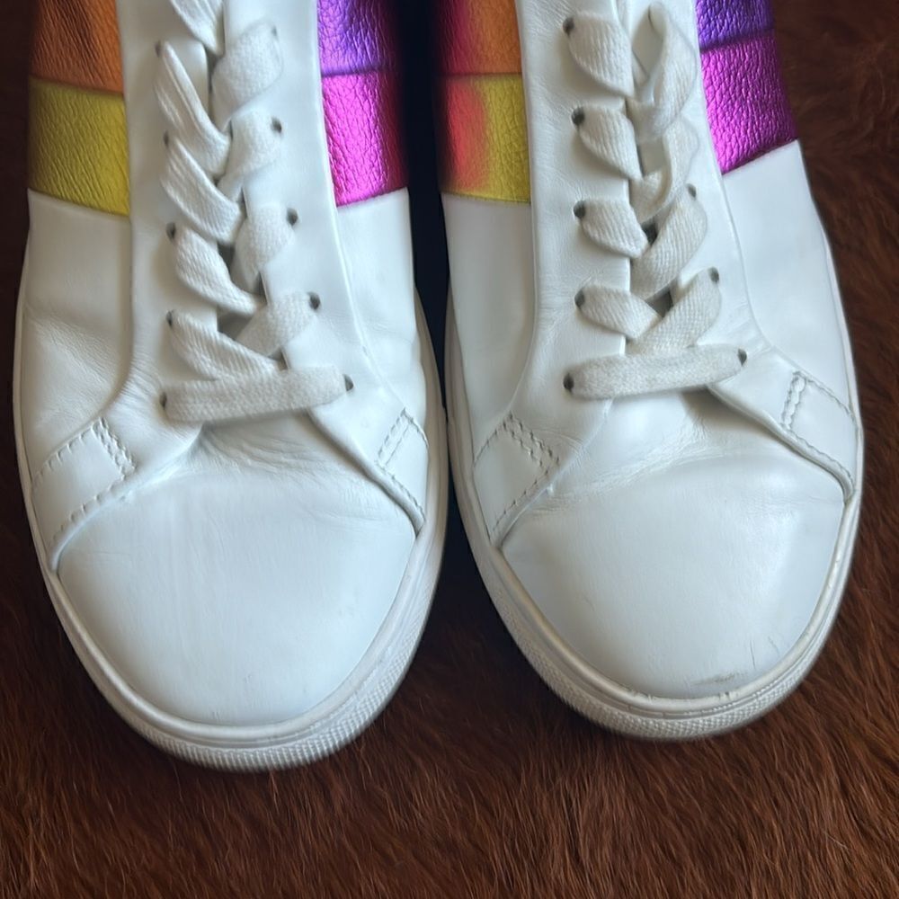 Kurt Geiger London Lane Rainbow Multi/Other Leather Sneakers Size 40 - Picture 7 of 13